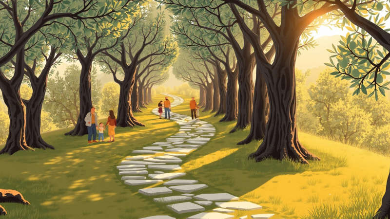 Un olivar ancestral irradia paz y armonía