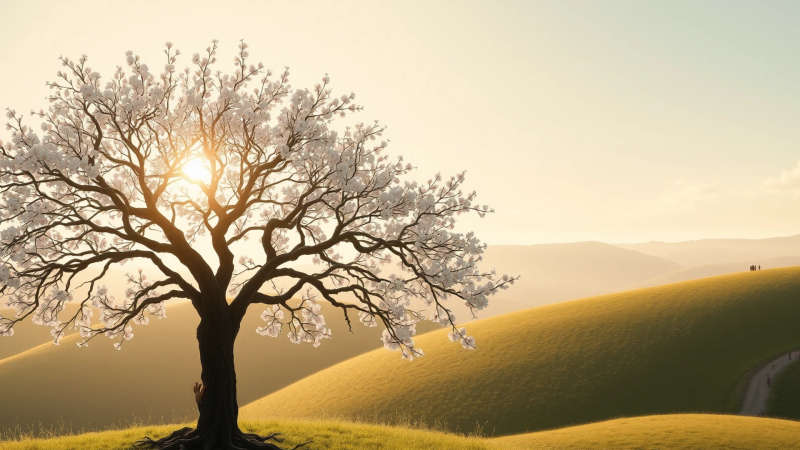 Paz y esperanza en un paisaje sereno