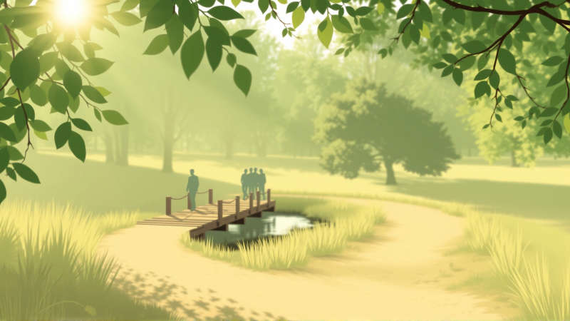 Paz serena en la naturaleza evocadora