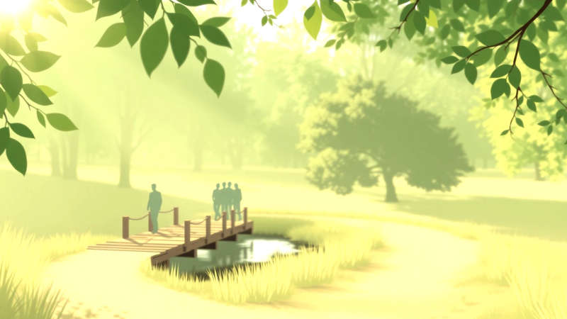 Paz serena en la naturaleza evocadora