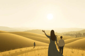 Paz y conexión en un paisaje sereno