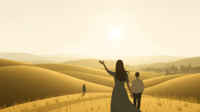 Paz y conexión en un paisaje sereno