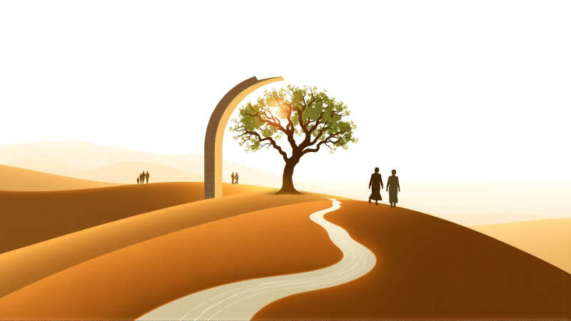 Paz serena y contemplación natural