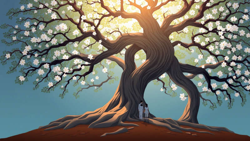 Un árbol antiguo irradia paz y conexión