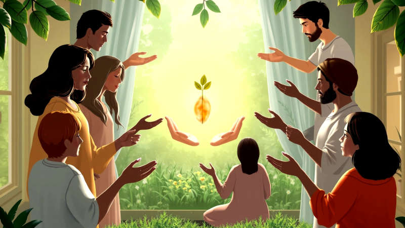 Un círculo sereno ofrece crecimiento compartido