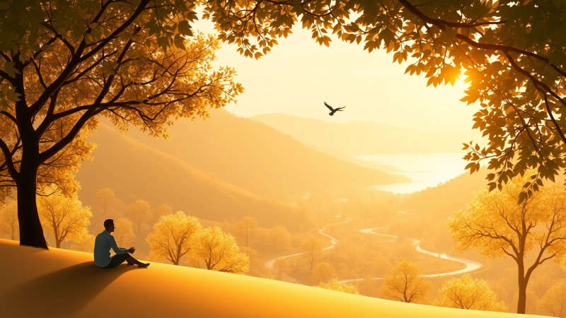 Paz y serenidad en un paisaje natural