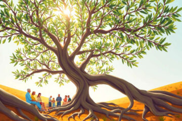 Un olivo irradia paz