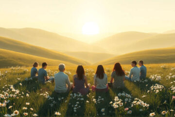 Paz y conexión en un paisaje sereno