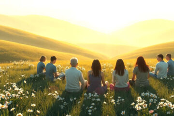 Paz y conexión en un paisaje sereno