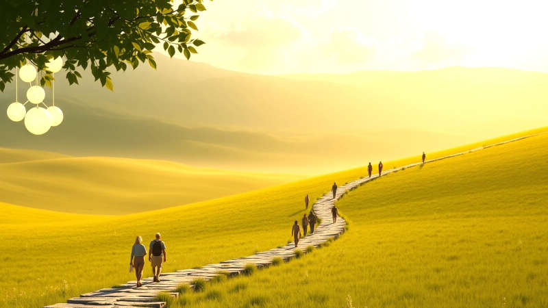 Un paisaje sereno invita a la reflexión