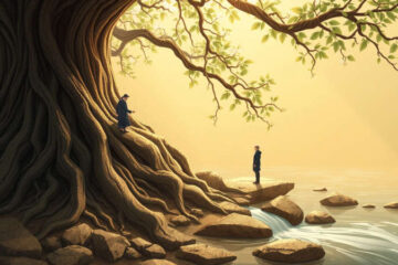 Naturaleza serena y atemporal florece