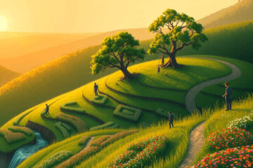 Armonía natural y tranquila prospera allí