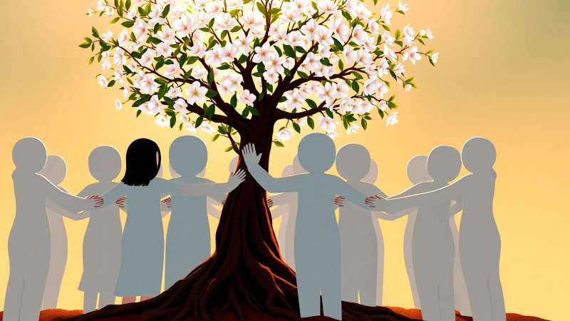 Conexión humana y crecimiento natural armonioso