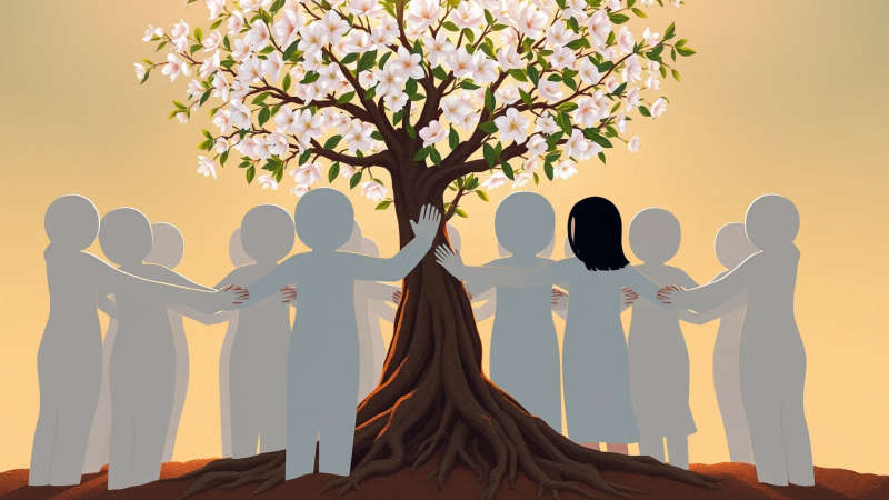 Conexión humana y crecimiento natural armonioso