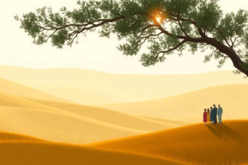 Paz serena bajo un olivo ancestral