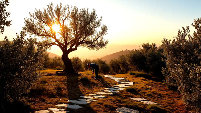 Un olivar antiguo irradia paz y fuerza