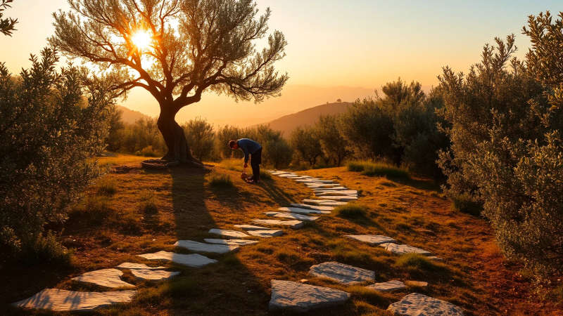 Un olivar antiguo irradia paz y fuerza