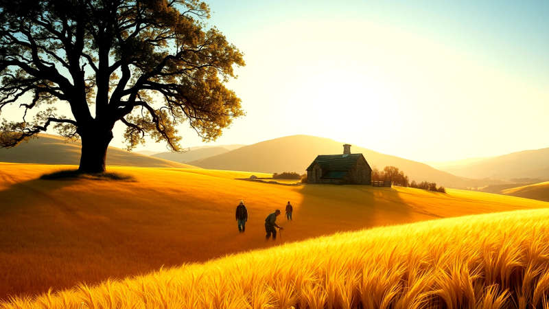 Un campo dorado evoca calma y legado
