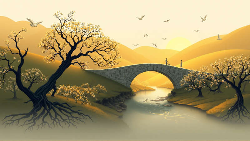 Paz armoniosa y abundante belleza natural