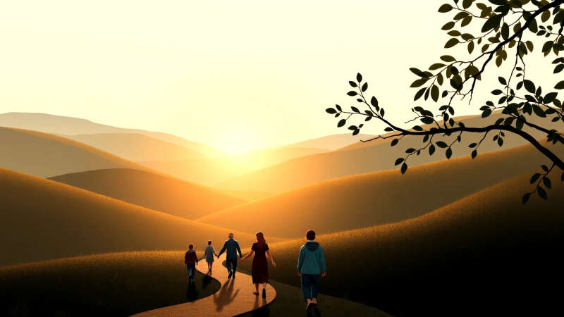 Paz y conexión en un paisaje esperanzador