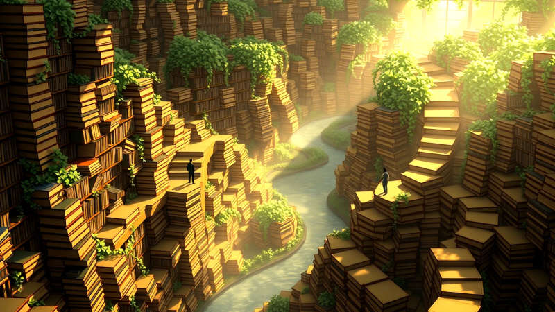 Un jardín bibliotecario evoca calma y entendimiento