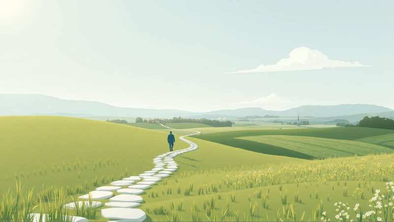 Paz y esperanza en un campo abierto