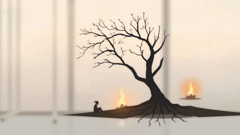 Paz y esperanza en la naturaleza simple