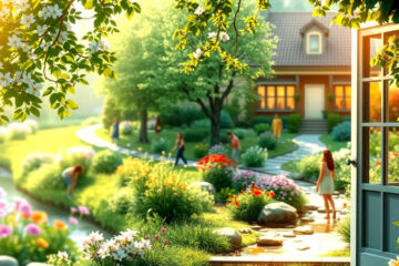 Un jardín floreciente evoca paz y armonía