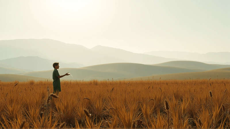 Esperanza silenciosa en un paisaje árido