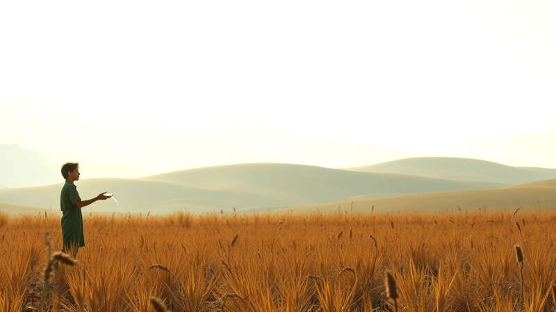Esperanza silenciosa en un paisaje árido