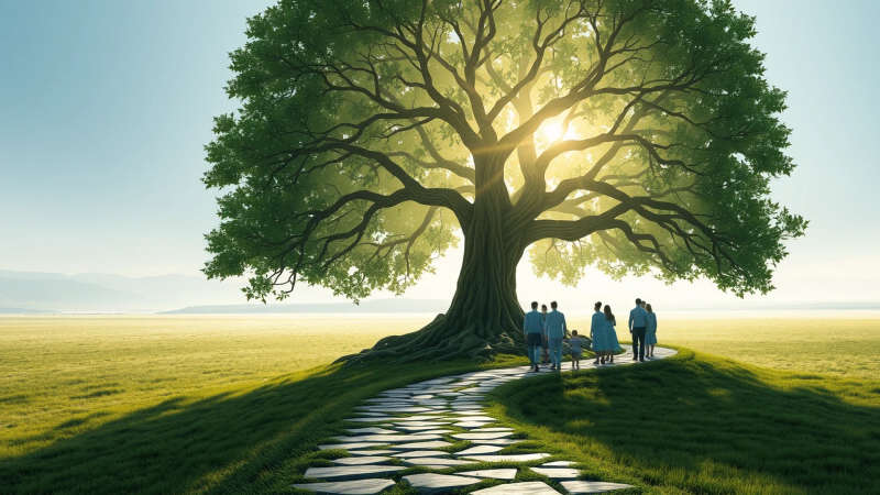 Un árbol ancestral irradia paz y conexión