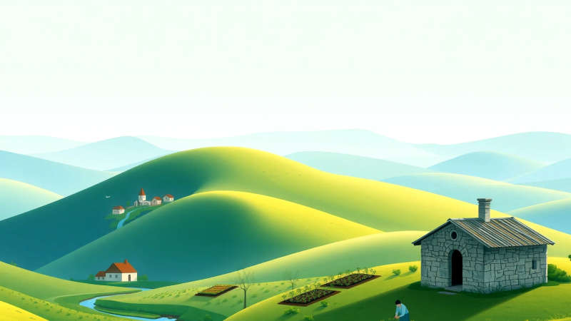 Paz y armonía en un paisaje sereno