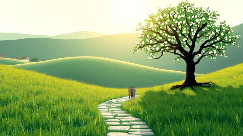 Paz serena en un paisaje armonioso