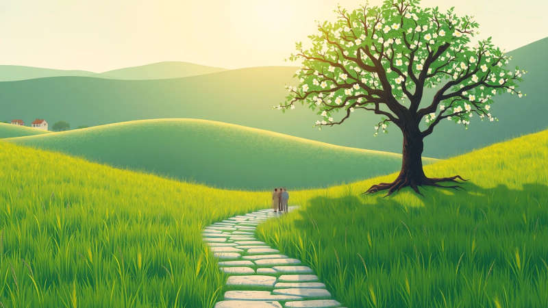 Paz serena en un paisaje armonioso