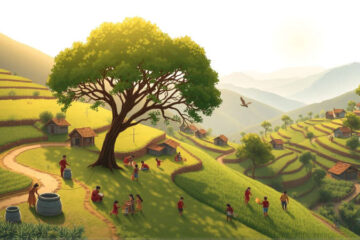 Paz y armonía en un pueblo rural