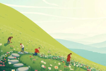 Un jardín floreciente irradia paz y armonía