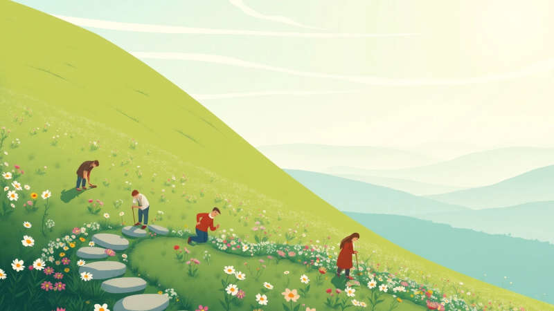 Un jardín floreciente irradia paz y armonía