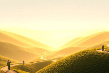 Paz contemplativa en un paisaje sereno