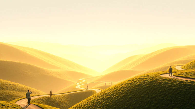 Paz contemplativa en un paisaje sereno