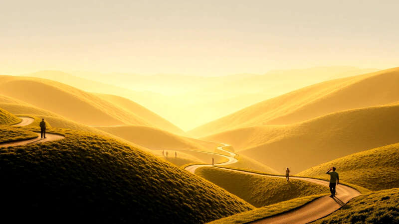 Paz contemplativa en un paisaje sereno