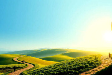 Paz serena en un paisaje interconectado