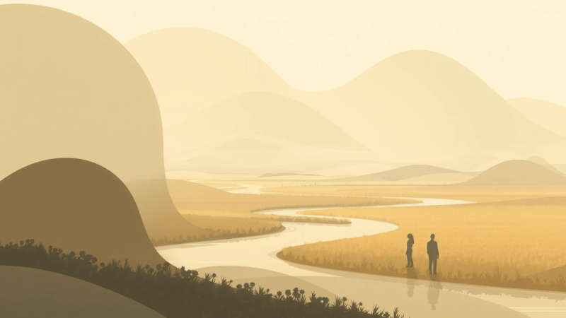 Paz serena en un paisaje contemplativo