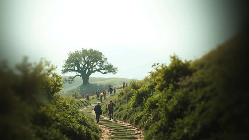 Un paisaje sereno evoca contemplación y viaje