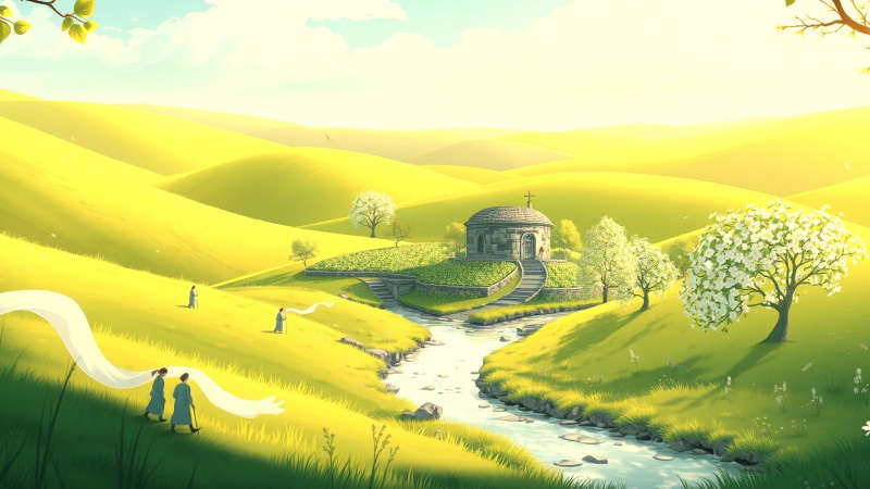 Paz y armonía en un paisaje ideal