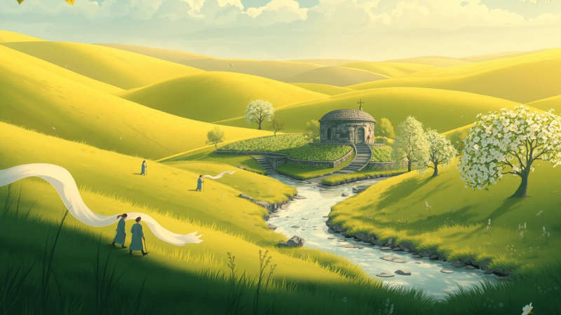 Paz y armonía en un paisaje ideal