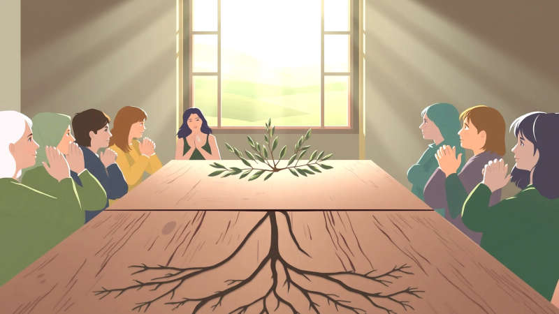 Armonía serena y comprensión florece