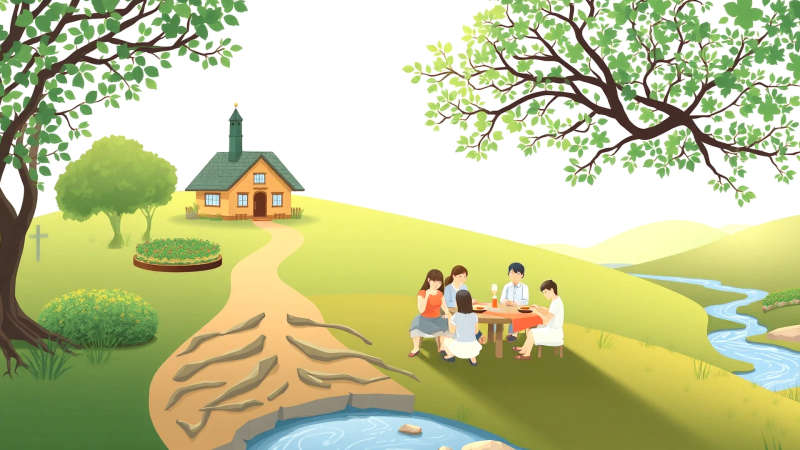 Paz y armonía en un paisaje sereno