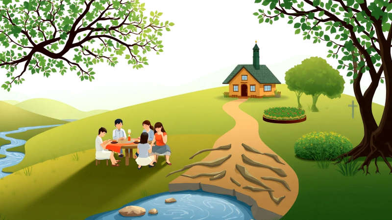 Paz y armonía en un paisaje sereno