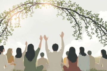 Paz unida bajo la luz natural