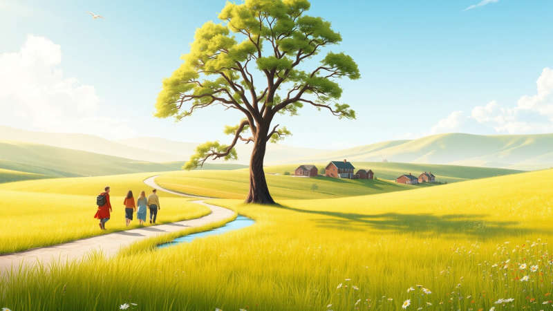 Paz y armonía en un paisaje sereno